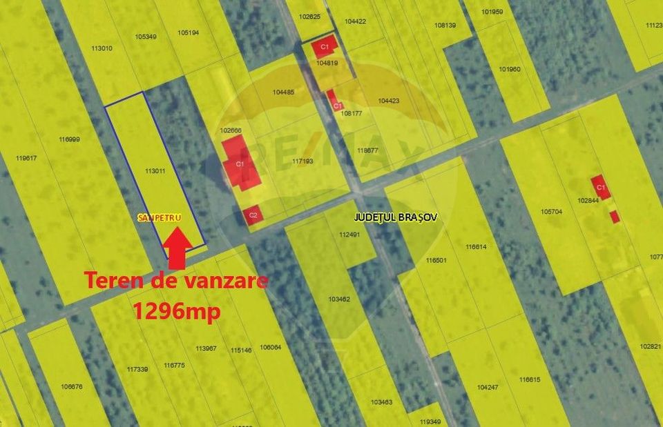 Teren Sanpetru -livada, Strada Nucului, 1300mp, bransament electric