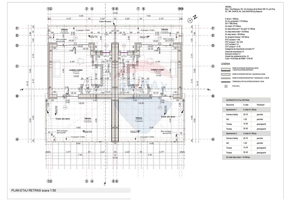 Duplex 5 camere, 60mp terase, zona linistita, comision 0