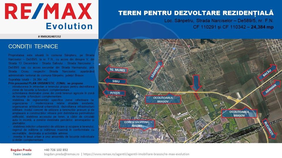 Land 24,348sqm Sanpetru / Strada Narciselor