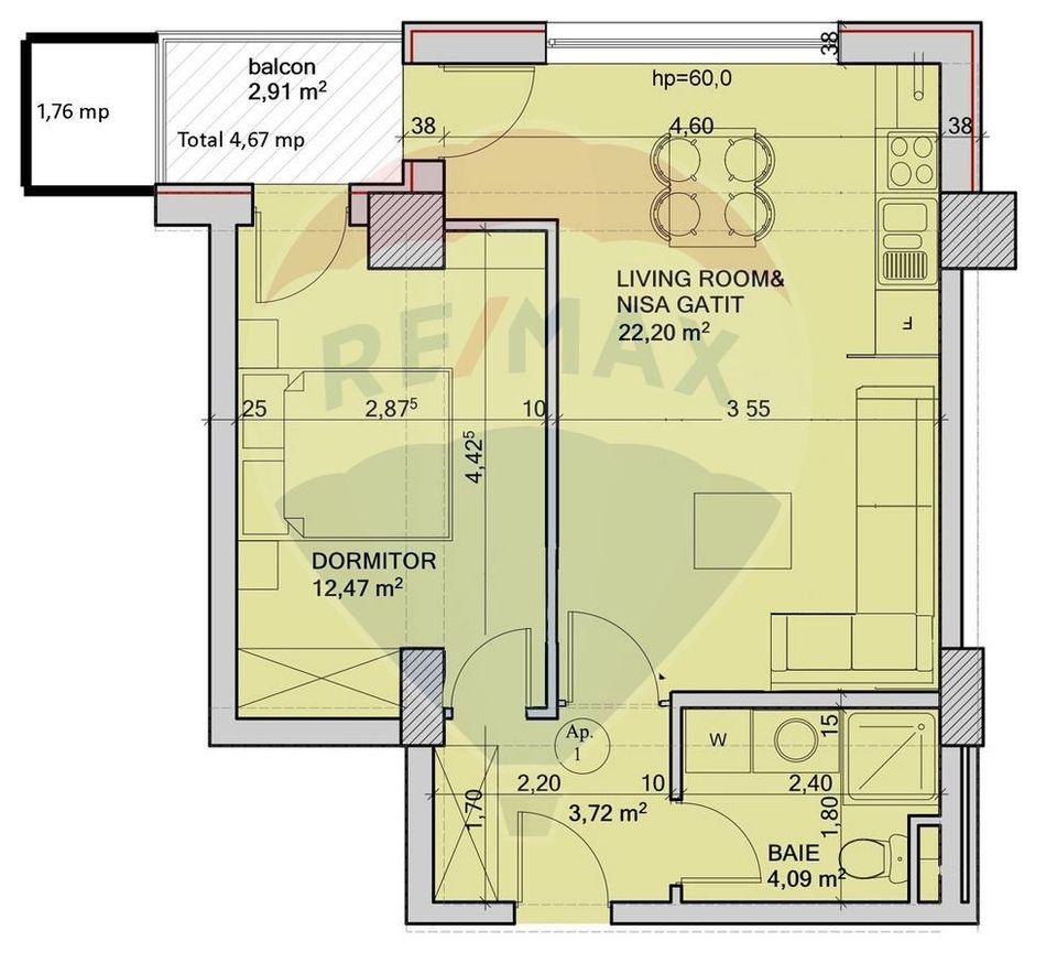 Apartament cu 2 camere mobilat si utilat in Summerland