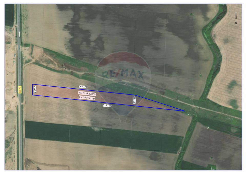 Teren Biharia S=16.794mp, Nod Rutier A3