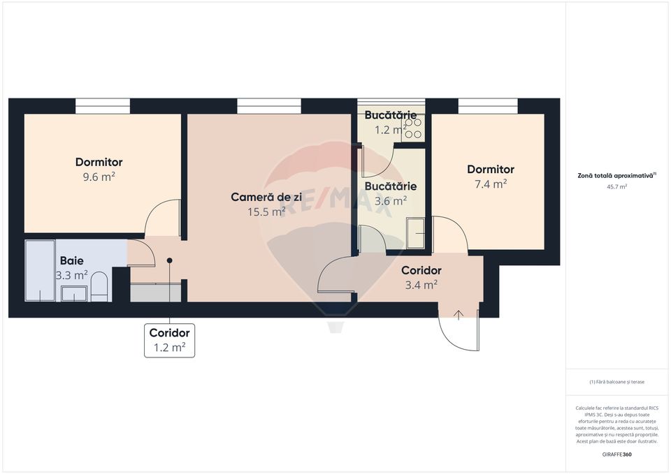 Apartament cu 3 camere de vânzare în zona Ferentari