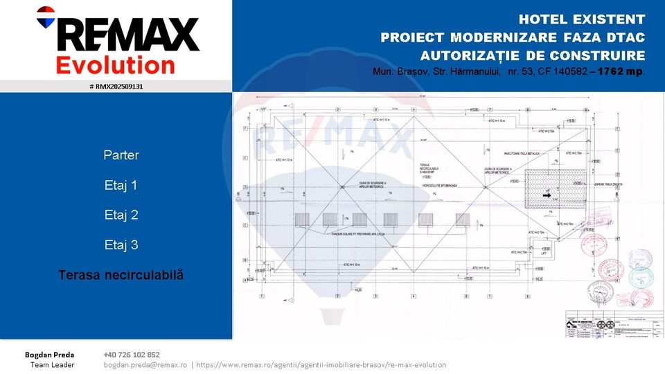 Oportunitate investiție-Clădire cu autorizație hotel și teren BRAȘOV