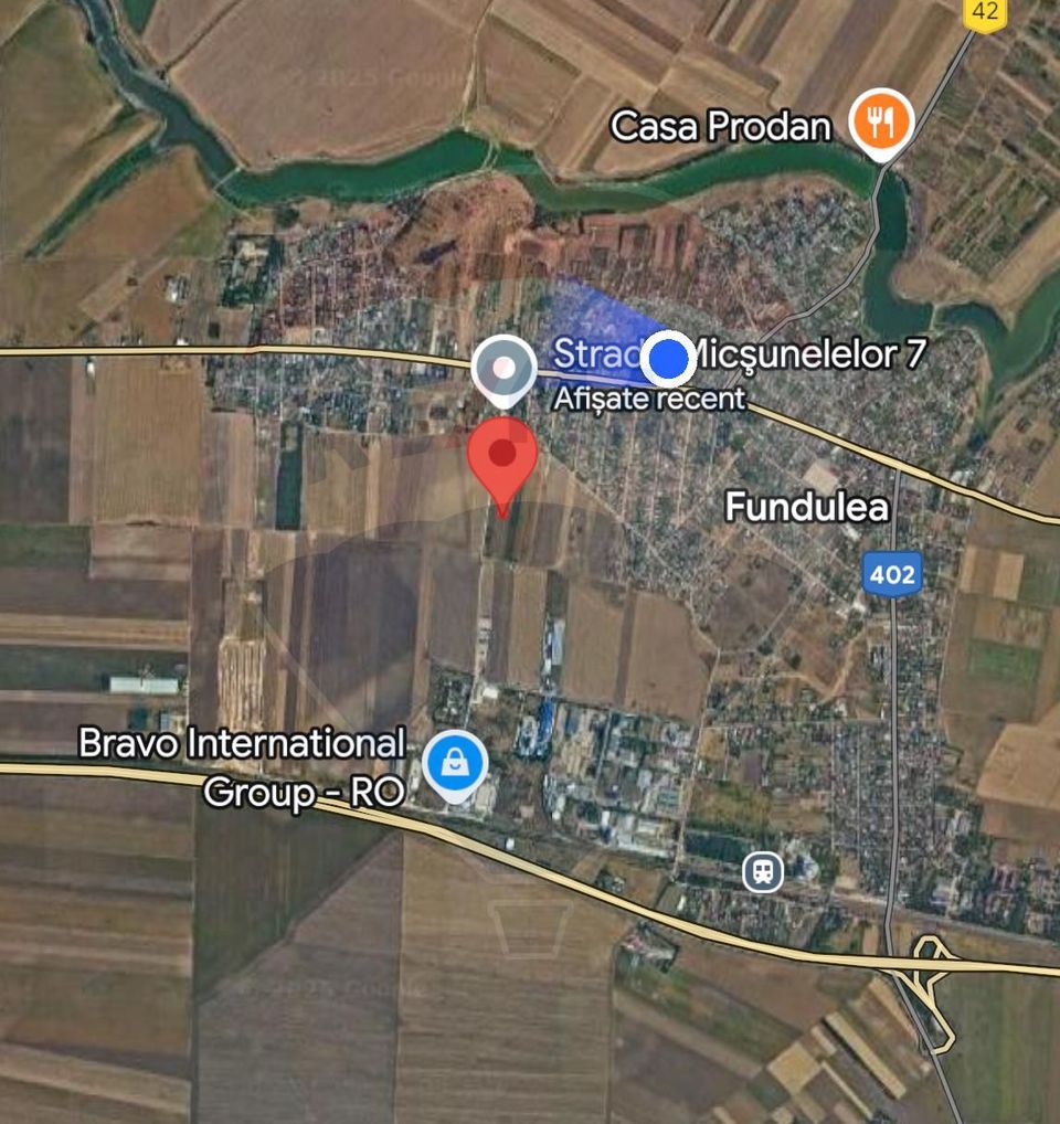 Built-up land 4000sqm opening 150m, Fundulea, Micsunelelor Street
