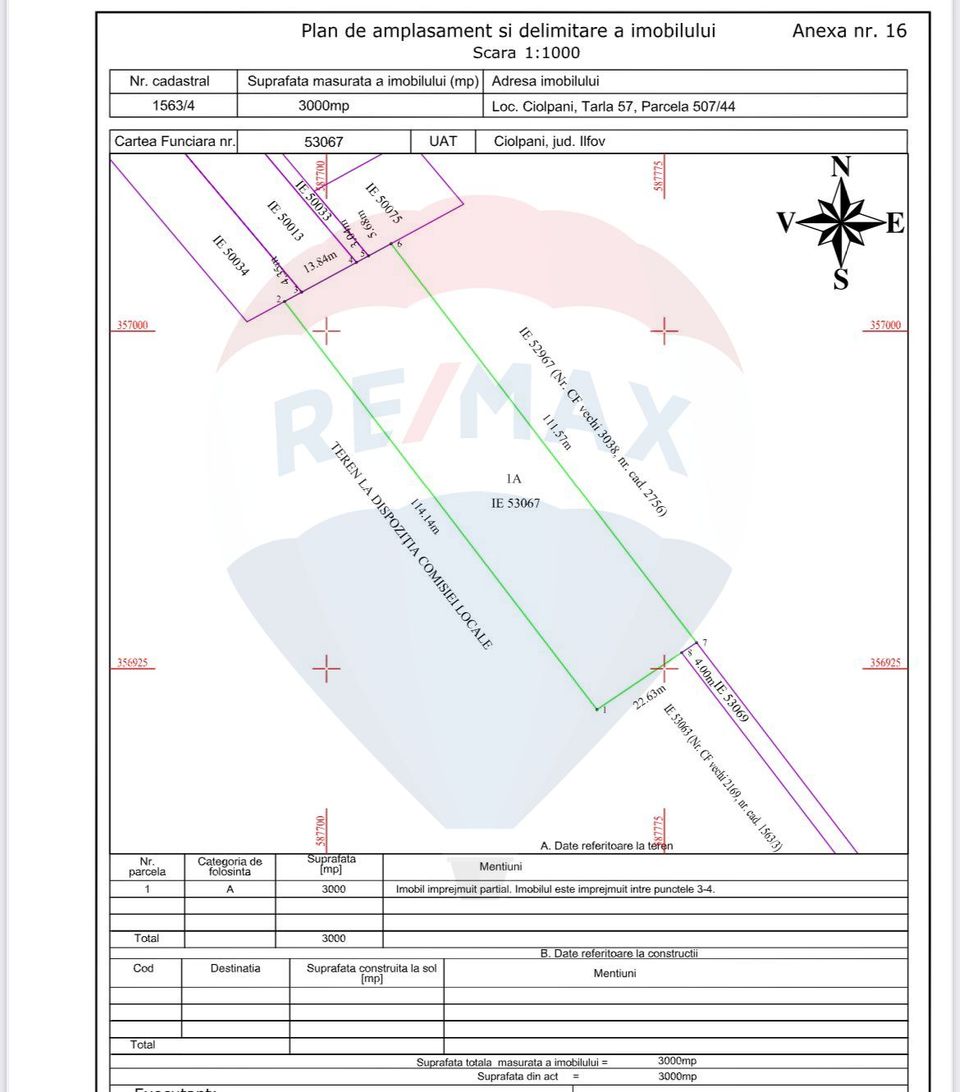 Land 3,000sqm Ciolpani / DJ 101N