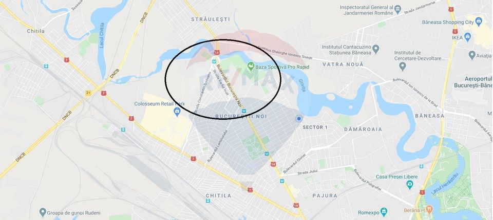 Commercial space GF+2+M 100% rented in Bucurestii Noi, near the metro