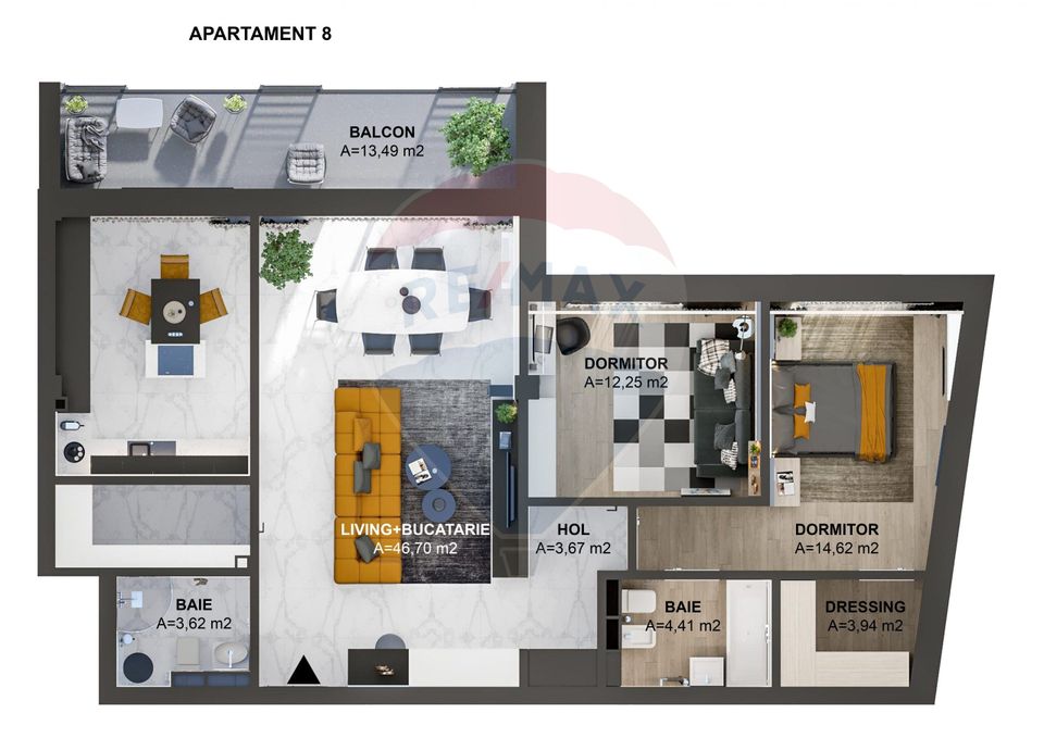 3 room Apartment for sale, Ultracentral area