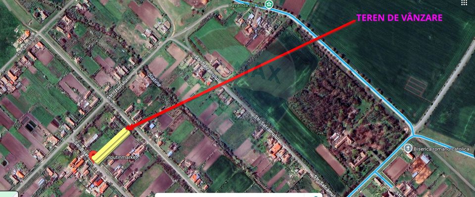 Teren intravilan de vânzare 2,209mp în loc. Mănăștur, jud. Arad