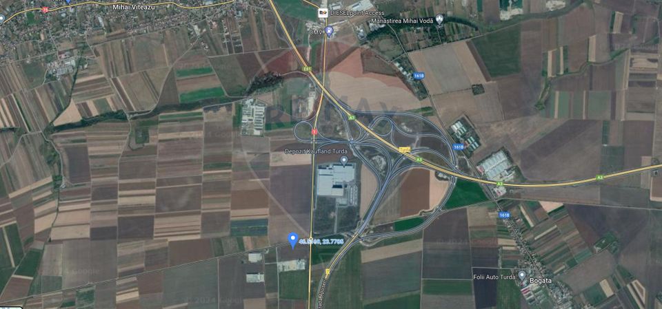 Teren Industrial de vânzare Jud Cluj, Nod Rutier Turda, 40 962 mp,