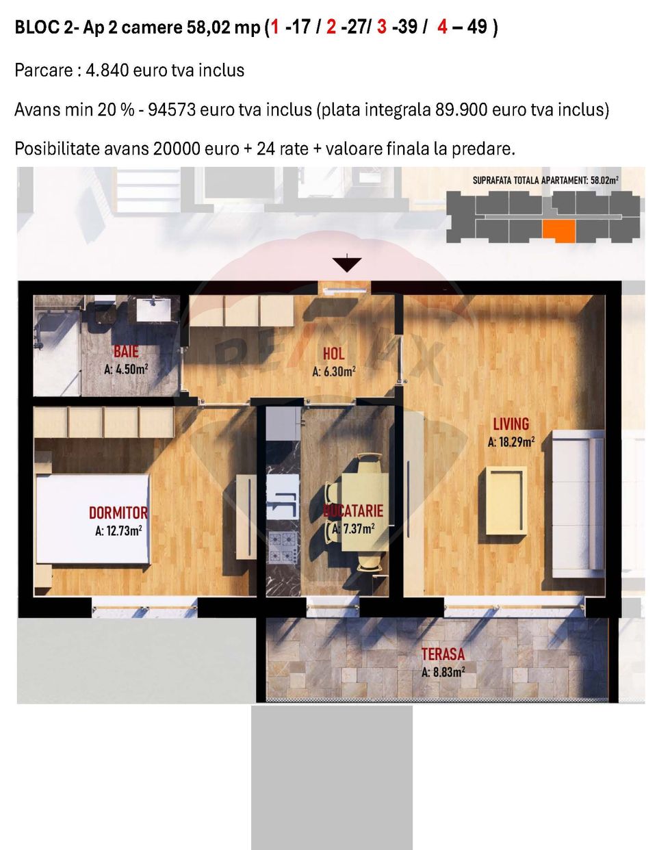 2 room Apartment for sale