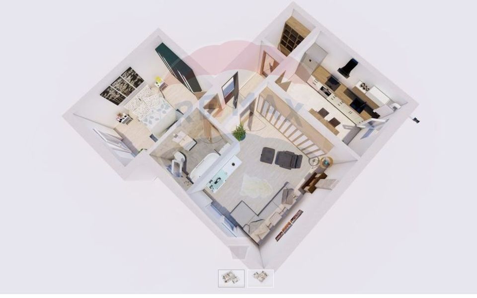 2 room Apartment for sale, Tractorul area