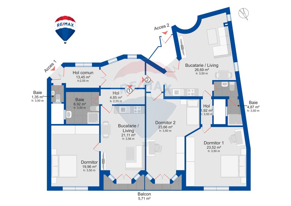 5 room Apartment for sale, Ultracentral area