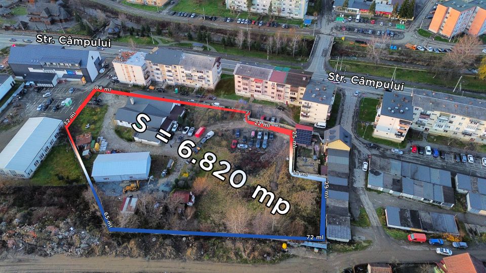 Teren 6,820mp, service, birouri si 2 hale in Baia Sprie zona Centrala