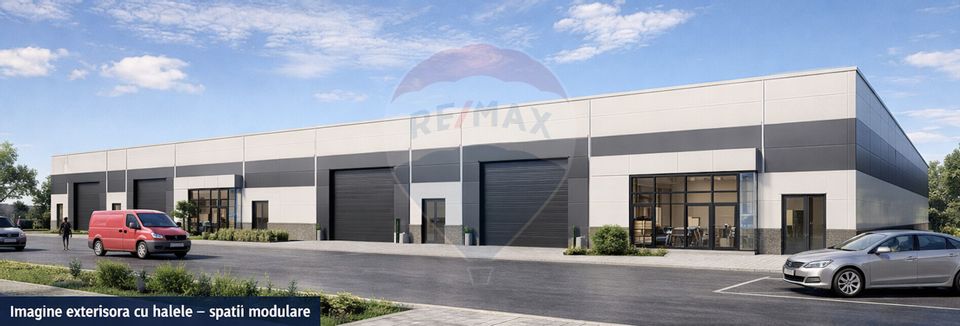 Hale industriale noi de inchiriat – spatii modulare 100–560 mp