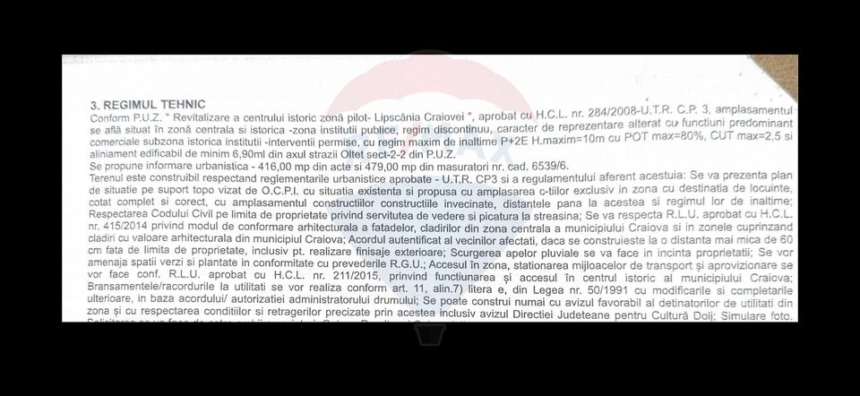 Land 479sqm Craiova / Strada Oltet