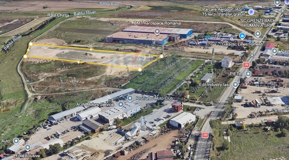 Urban Land 1.2 ha for Sale, Approved PUZ – IAȘI INDUSTRIAL AREA