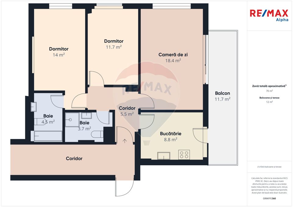 Apartament 3 camere lux de închiriat în GranVia Park