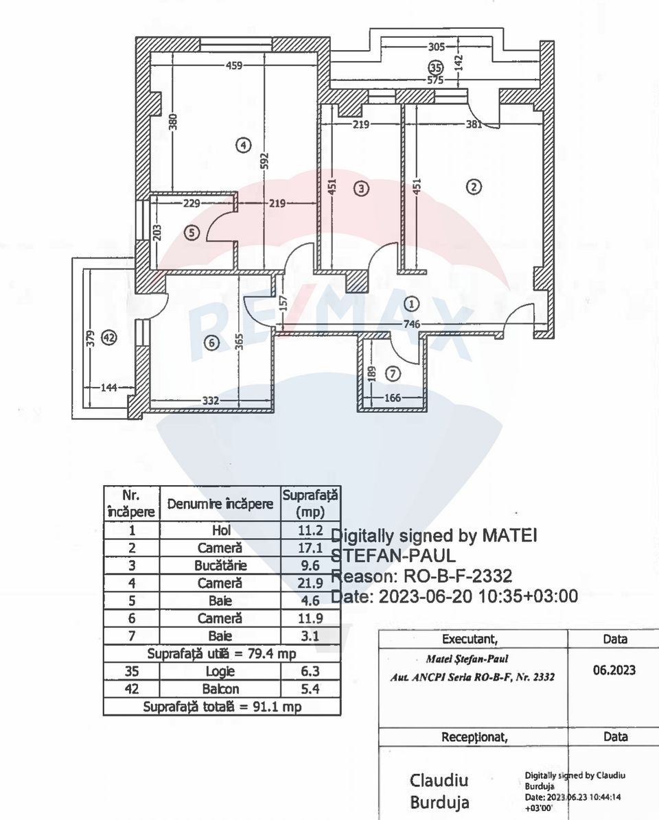 Apartament | prima inchiriere | 3 camere | 91 mp | Buftea | parcare