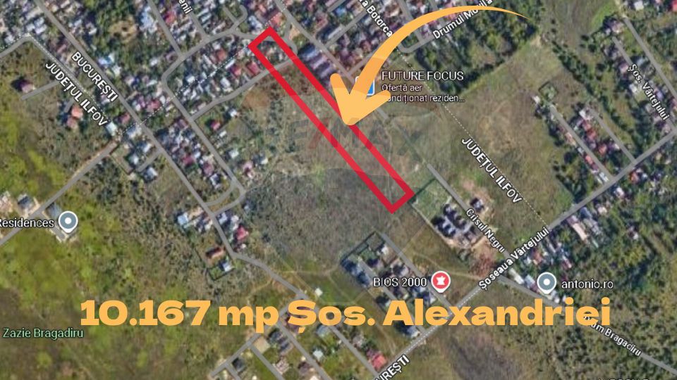 Teren 10.167mp zona Sos. Alexandriei intre Carrefour si Leroy Merlin
