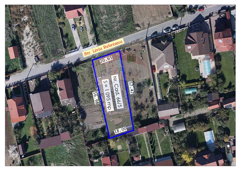 Land 1,095sqm Sanmartin / Strada Liviu Rebreanu