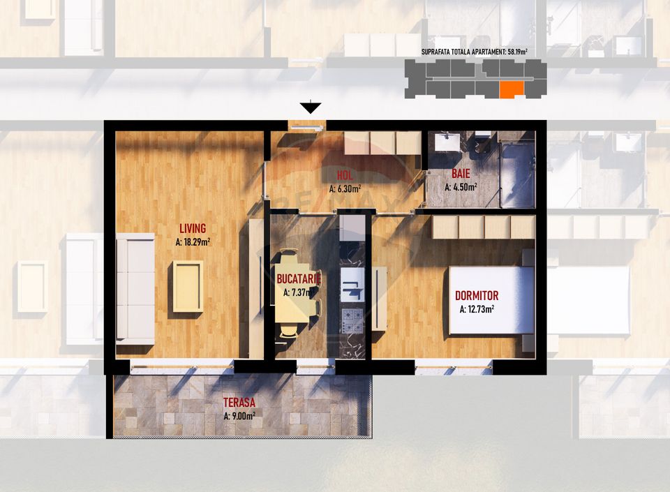 2 room Apartment for sale