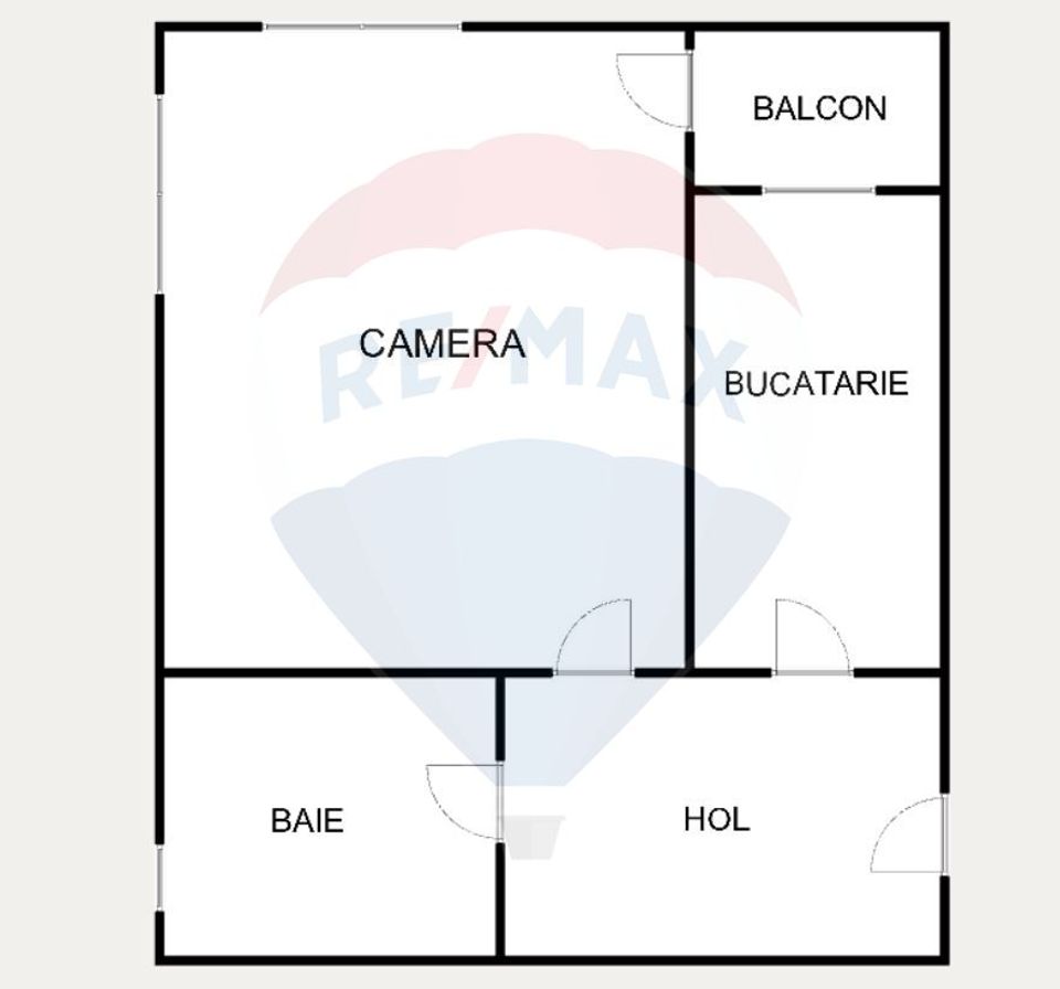 Apartament cu o camera de vanzare Calea Turzii Nr.162, 40.6mp, Parcare