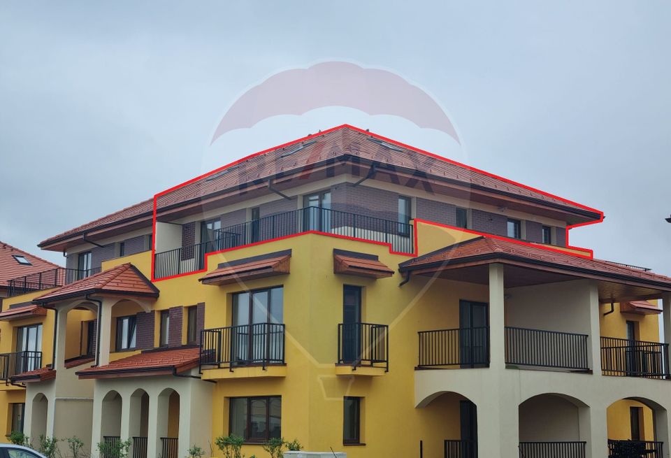 Penthouse 3 camere și loc de parcare, de închiriat, Cristian(REZERVAT)