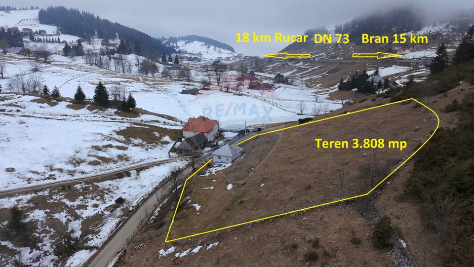 Casă + Teren Intravilan Fundata | Vedere Panoramică | Apă, curent