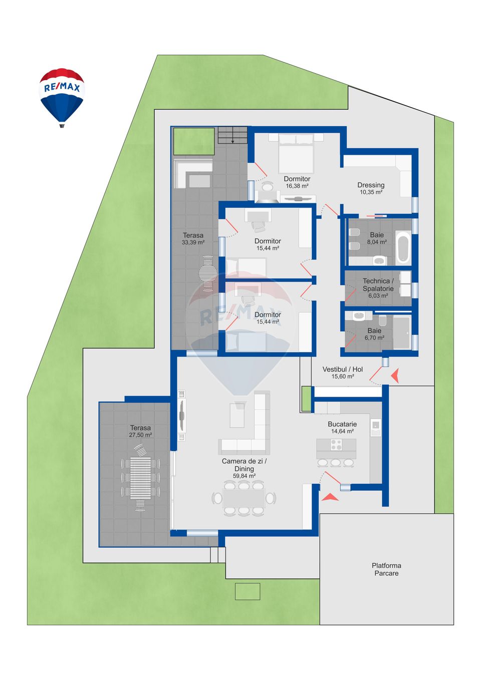 4 room House / Villa for rent, Nord-Est area