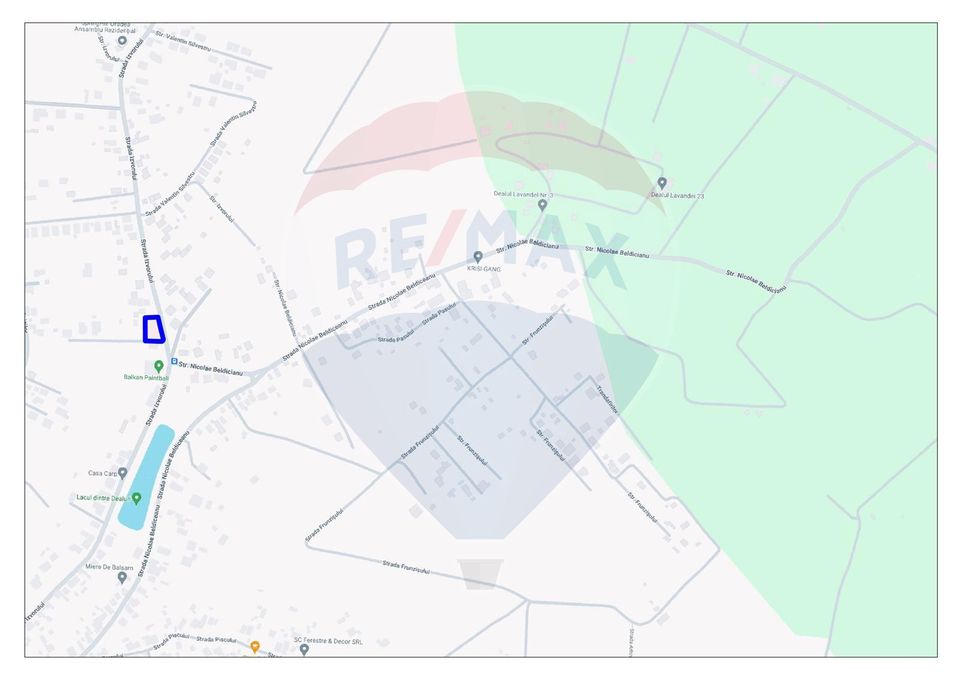 De Vânzare Teren Intravilan 1210 mp, dublu front, Strada Izvorului