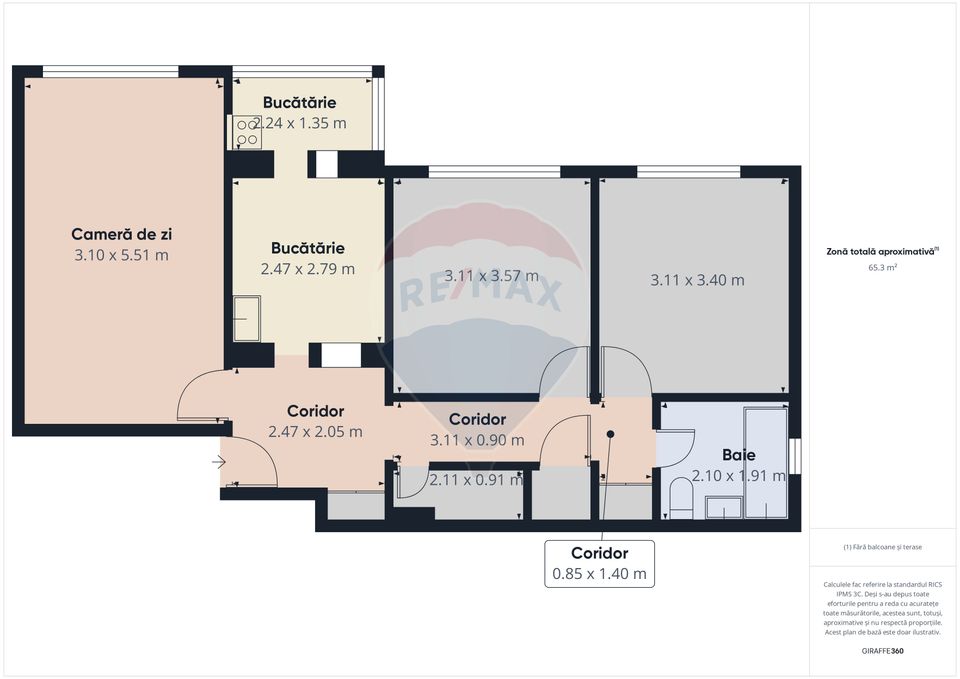 3 room Apartment for sale, Lujerului area