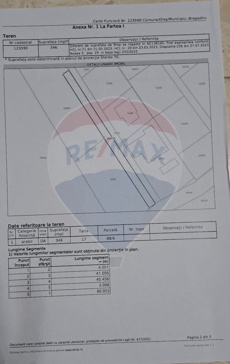 Teren intravilan 2944 mp Rubinului/Bragadiru