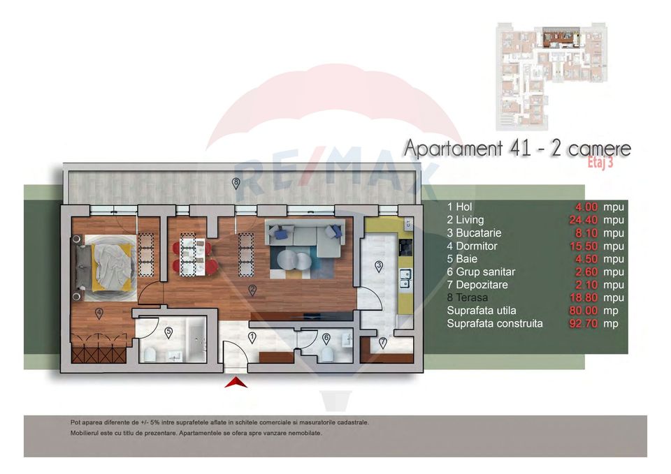 APARTMENT 2 ROOMS +2 BATHROOMS - DIRECT DEVELOPER-LAST APARTMENT