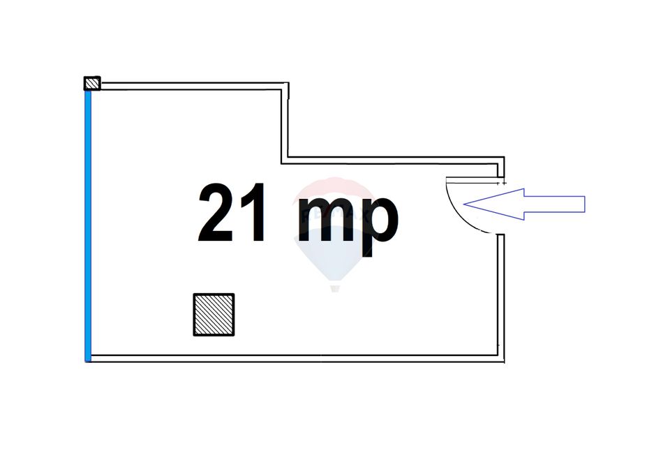 21sq.m Office Space for rent, Central area