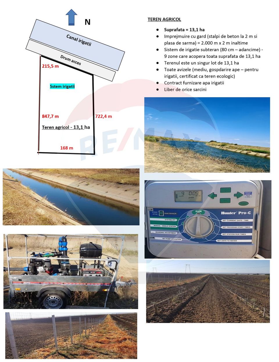 Teren agricol 13,1 ha + Hală 700 mp + Utilaje Agricole - Piscu, Galati