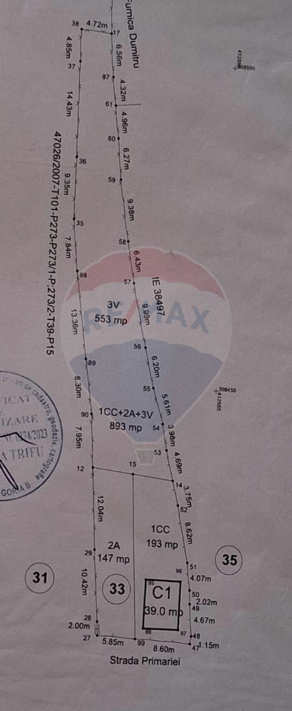Teren 893mp Carcea / Strada primariei