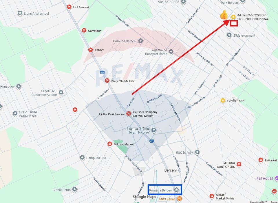 Land 456sqm for sale in Berceni / Zanelor Street