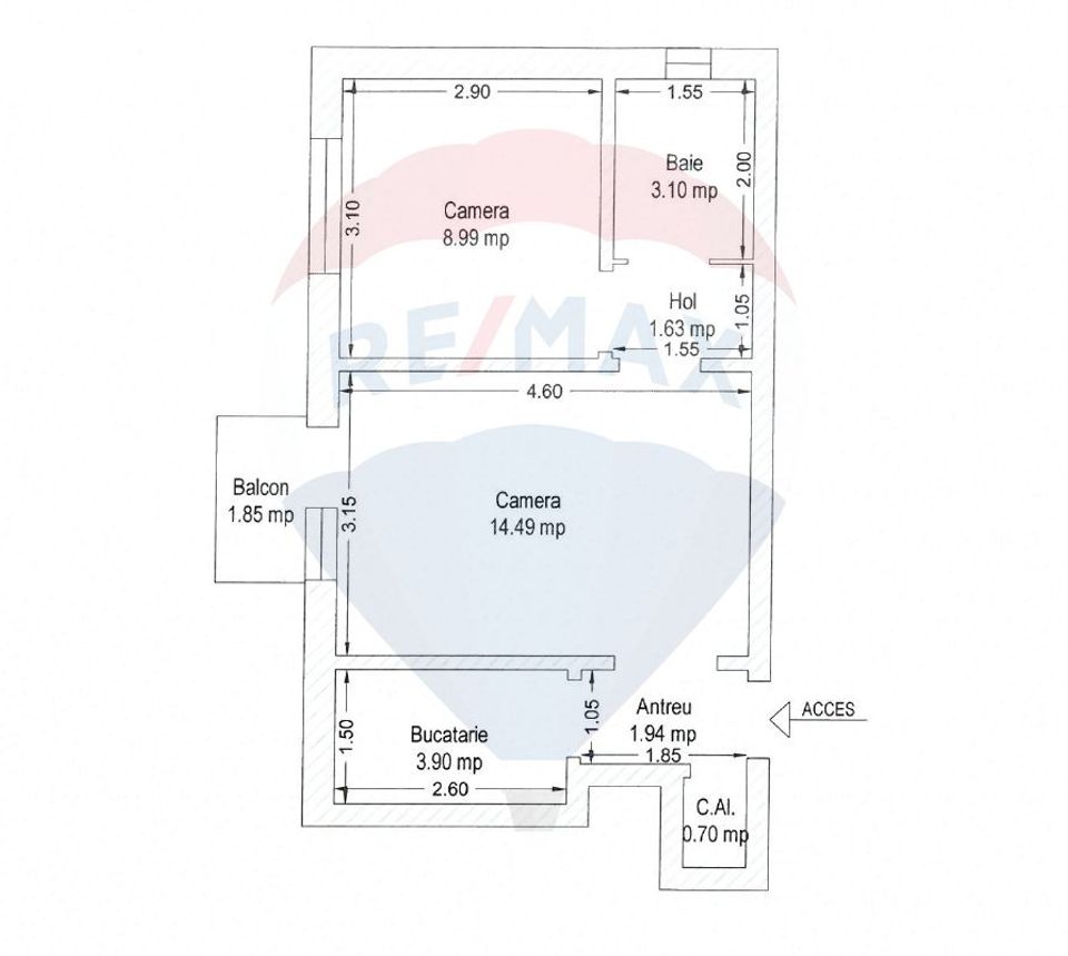 Apartament cu 2 camere de vânzare în cartierul Aurel Vlaicu