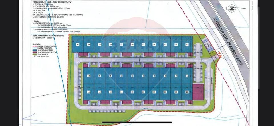 Terenuri Investitie 43485 mp Ungheni-Mures / Autostrada