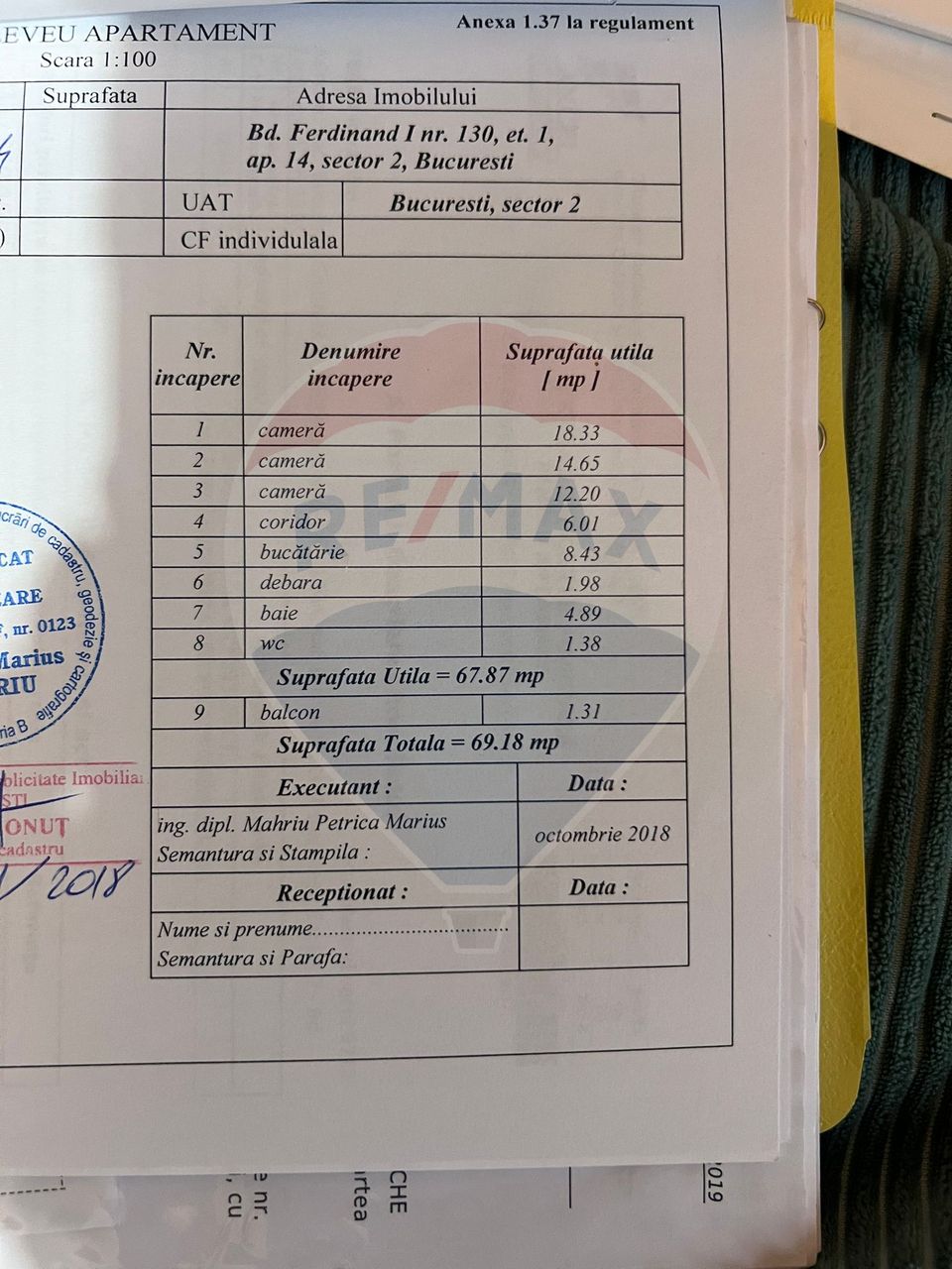 Apartament de vânzare, 3 camere, Bd. Ferdinand. 68 mp