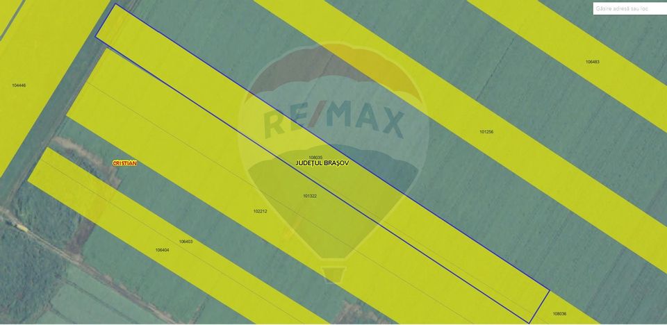 Teren extravilan arabil, 9650 mp, Cristian