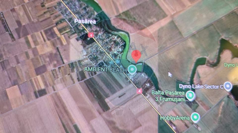Teren Frumusani DN4 2000 mp + 5000 mp  deschidere Lac Pasarea