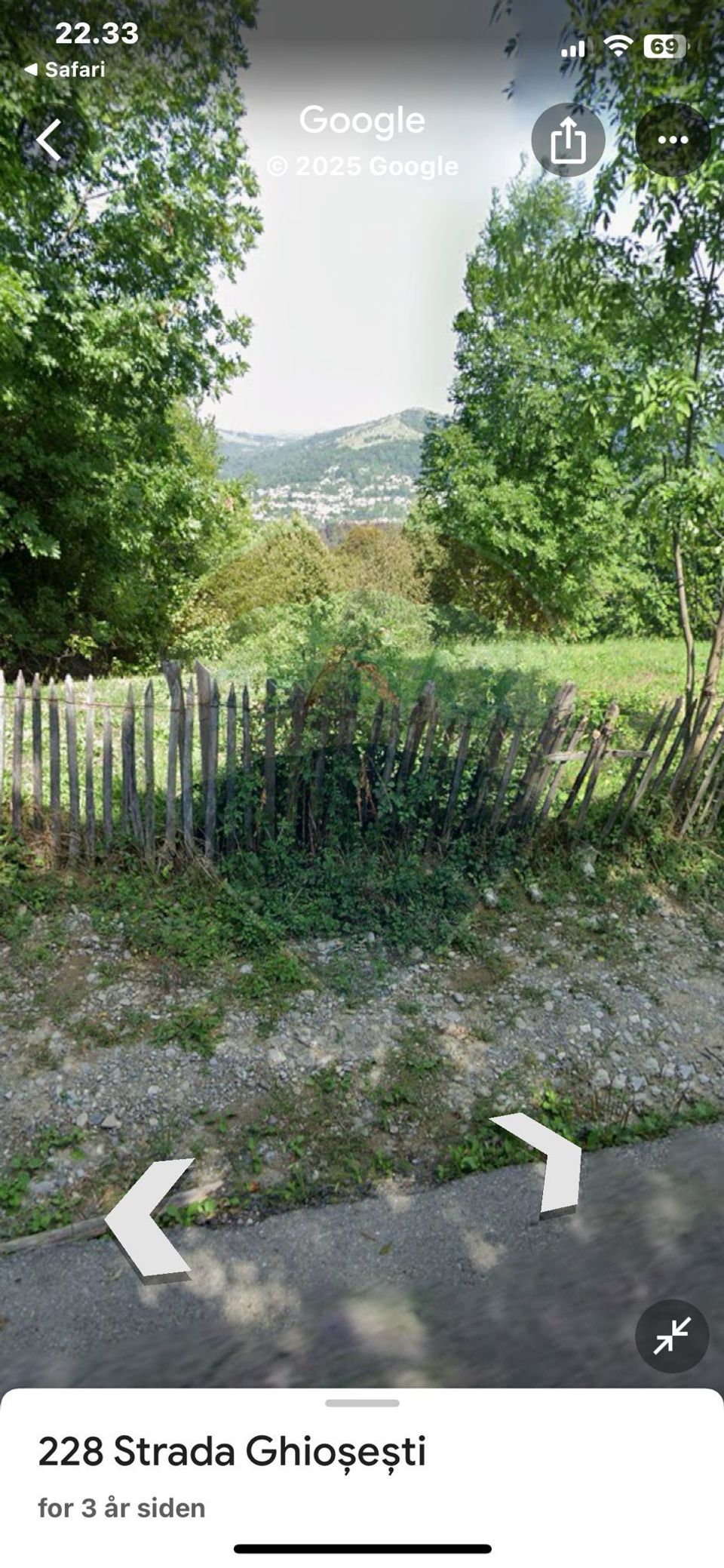 Teren vedere panoramica la munte in Comarnic/Ghiosesti