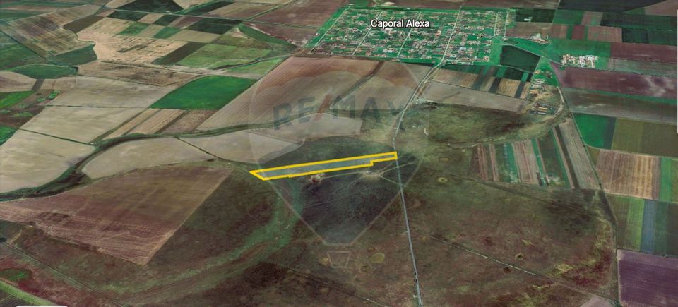 Teren agricol 5 ha, extravilan, 52 m deschidere la șosea