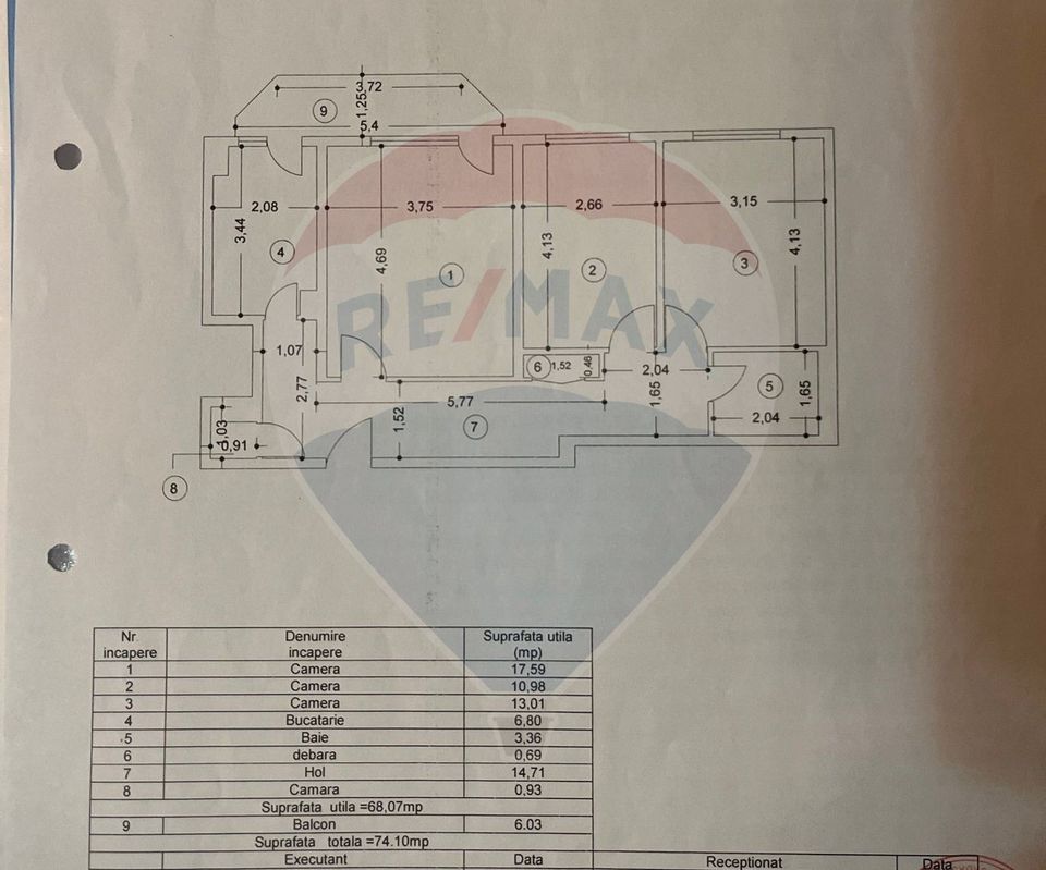 Apartament de vanzare 3 camere Titulescu Victoriei