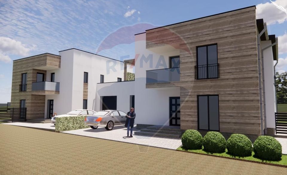 Casă individuală SMART HOME cu terase și garaj pe teren de 420 mp