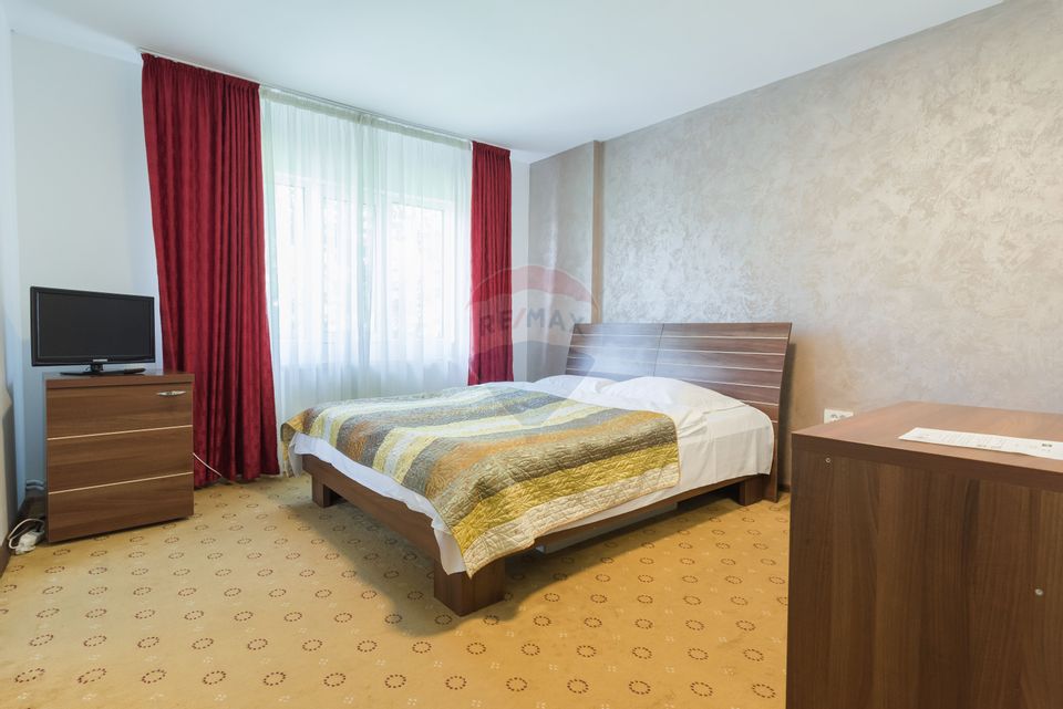 Hotel cu 23 unități de cazare, 2 săli de ședință, locație excelentă