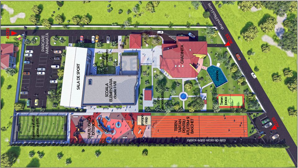 For Sale Educational Campus Baneasa, 12000sqm Land-School-Kindergarden