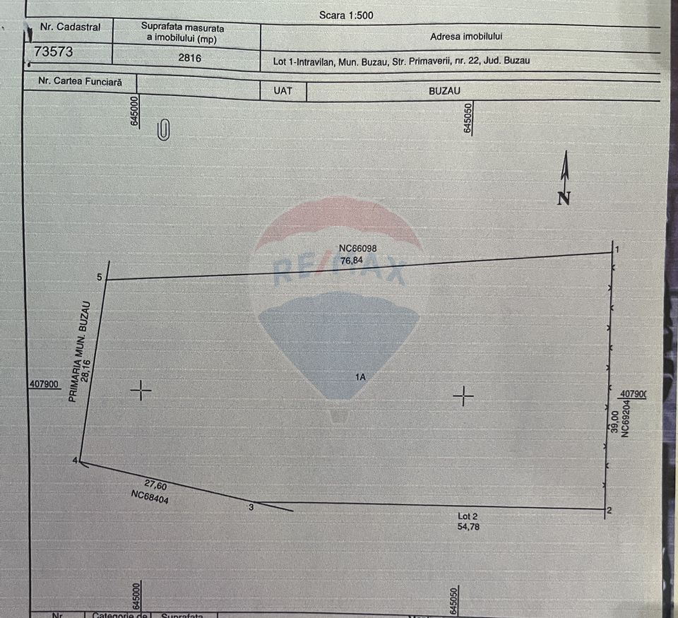 Land 3,016sqm Buzau / Strada Primaverii