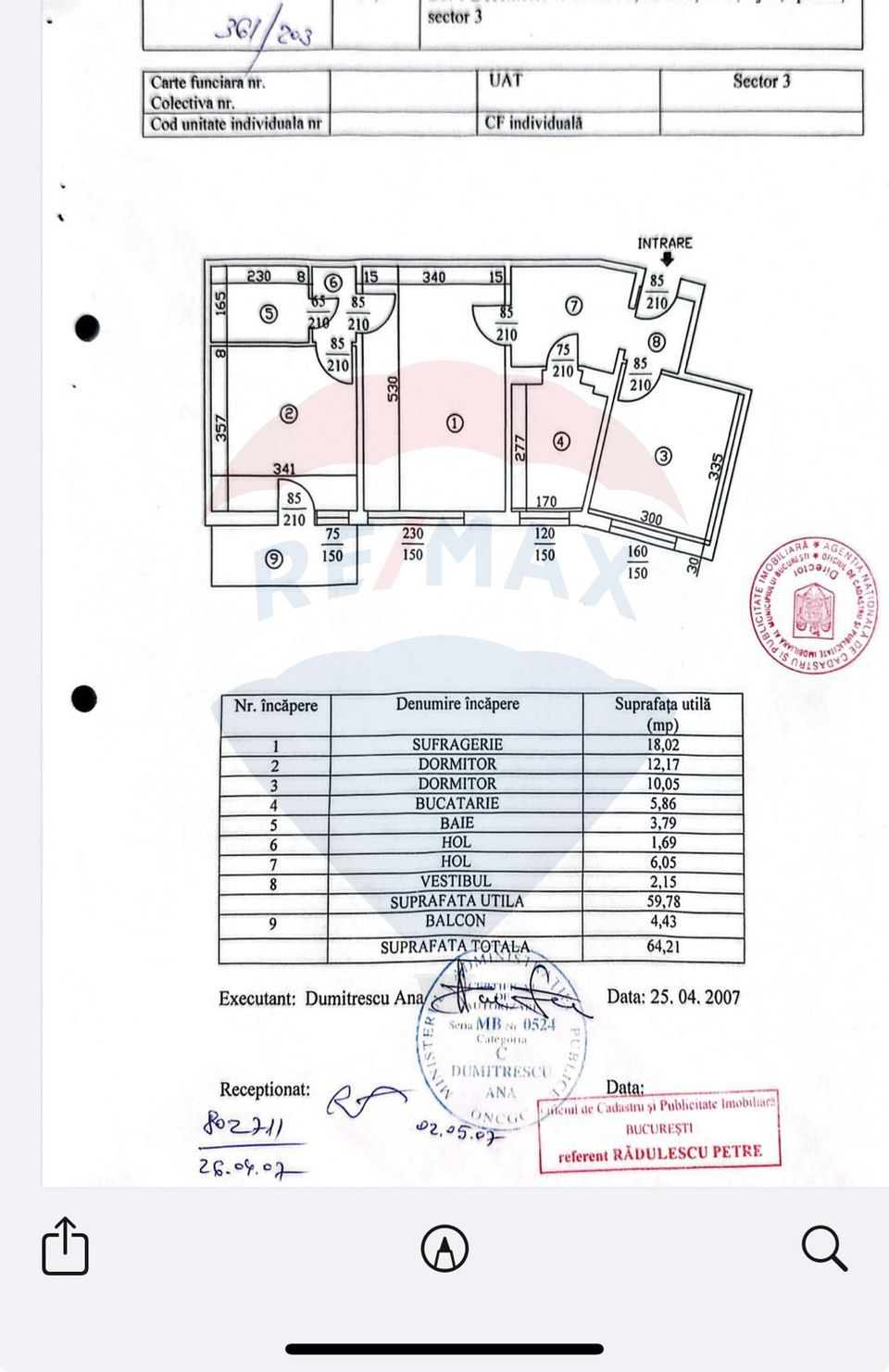3 room Apartment for sale, 1 Decembrie 1918 area